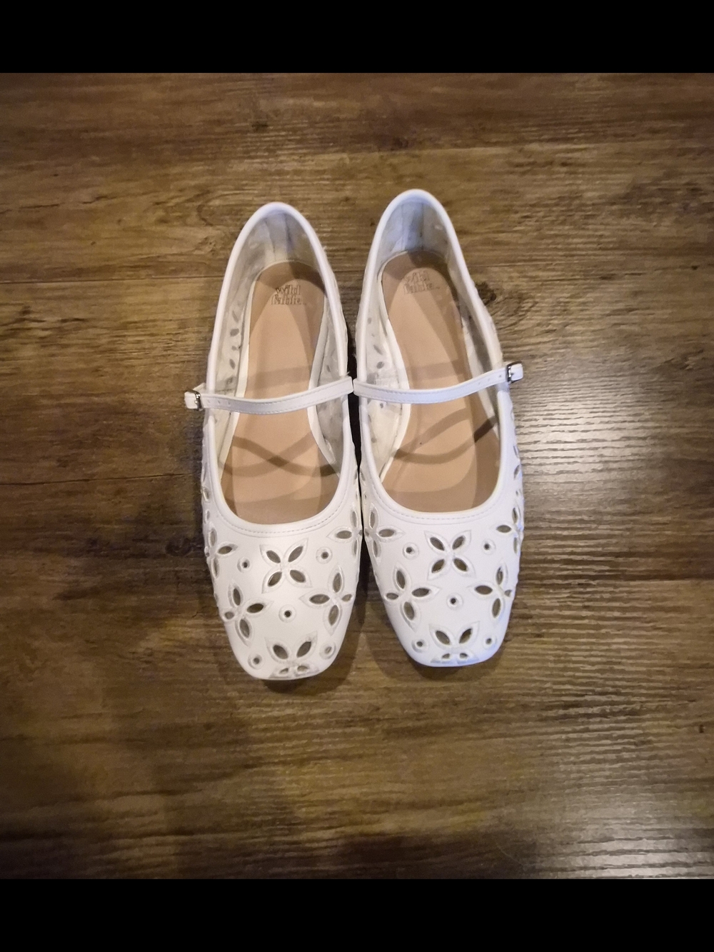 wild fable White Mary Jane Floral Cutout Flats